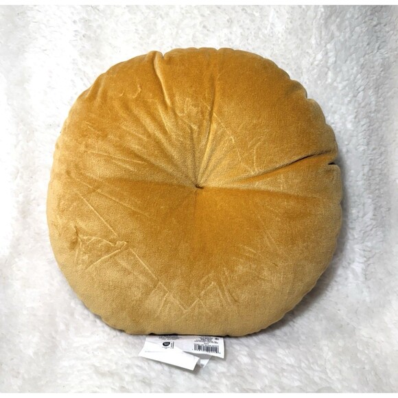 16” Round Velvet Quilted Decorative Throw Pillow - Light Brown - Threshold - Picture 5 of 5